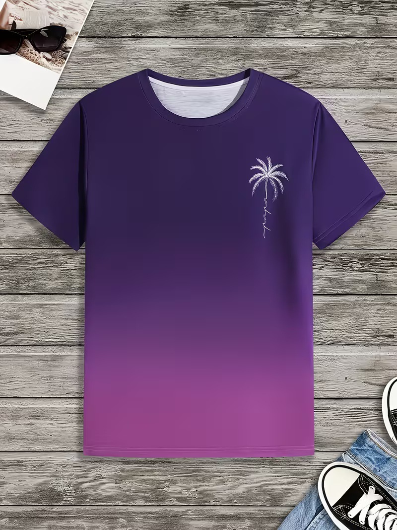 Fábrica de origen para diseñar impresión de verano camiseta pantalones cortos traje casual de manga corta playa transfronteriza diy