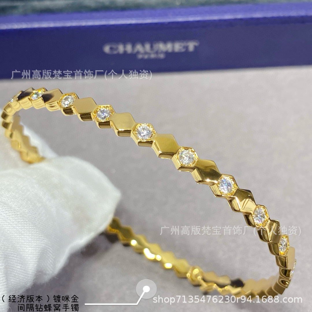 高バージョンV金CNC精雕尚美蜂の巣ブレスレットのハニカムにドリルがない