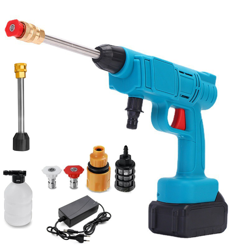 Wireless Car Washing Machine Lithium Battery Cleaning Machine Rechargeable Car Car Washing Machine Portable Household High-Pressure Car Supplies Spray