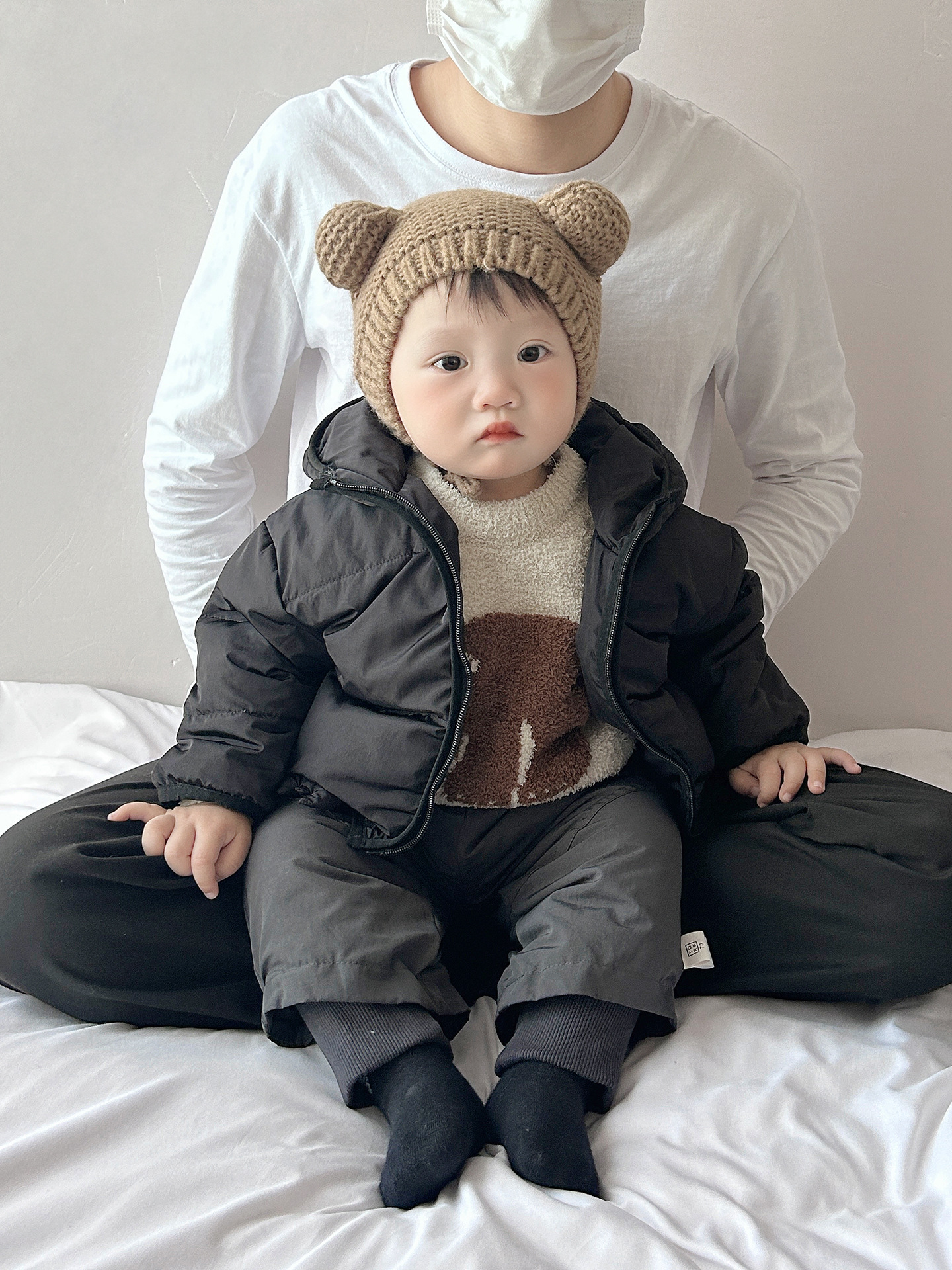 Ropa de niños coreana moda cool chaqueta de invierno para niños nuevo guapo bebé chaqueta con chaqueta con capuzas cálidas image 5