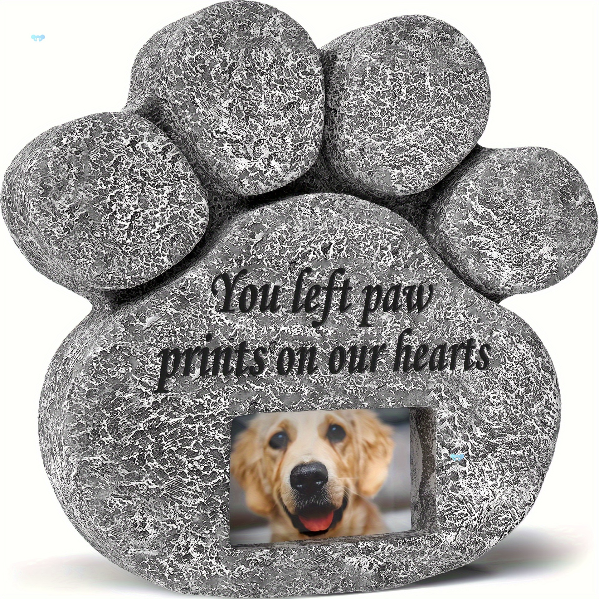 8.25 Pet Memorial Stone with Photo You Left Paw Prints On|ms