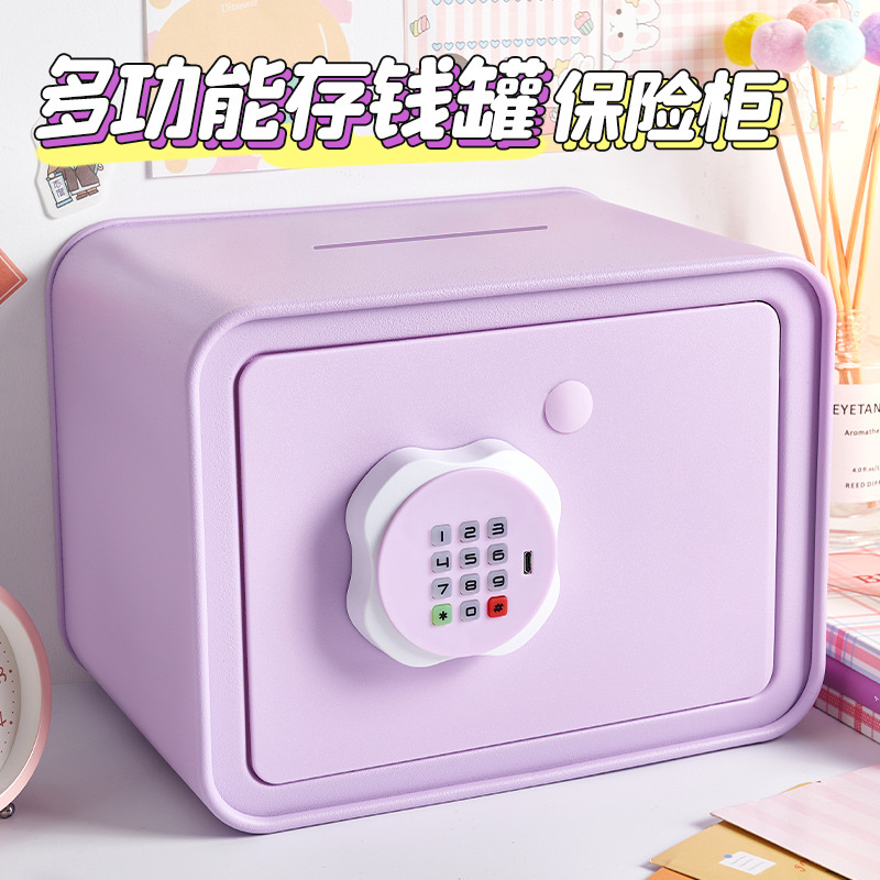 Las niñas pueden ahorrar dinero para niños en el nuevo 2024 solo en la caja fuerte, la contraseña, el cajón de ahorros para niños, la capacidad grande