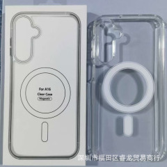 Samsung A56/A36/A16 携帯電話ケース A26/A55/A15 透明磁気ハードケース S23/S24/S25U に適しています。