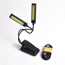 COB夾子書燈護眼台燈USB書夾燈閱讀燈軟管燈樂譜燈USB電腦燈