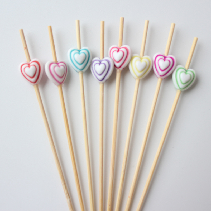 Frutas de amor lavadas de la infancia 100 piezas/paquete Serie infantil Mariposa Pescado redondo Decoración Palillo de dientes Amazon