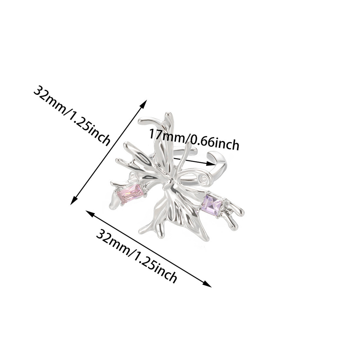Elegant, Simple Style Style Wholesale Jewelry Elegant Simple Style Geometric Butterfly Imitation Pearl Copper Plating Open Rings