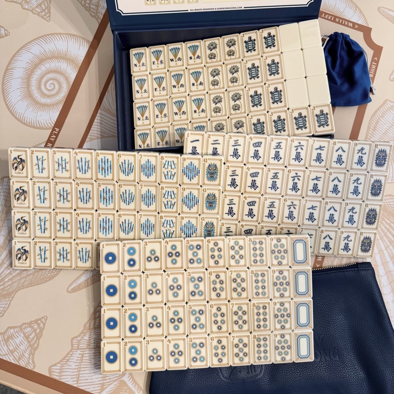(24-Hour In-Stock Direct Shipping) American Mahjong Blue Turtle Entertainment Mahjong Mahjong