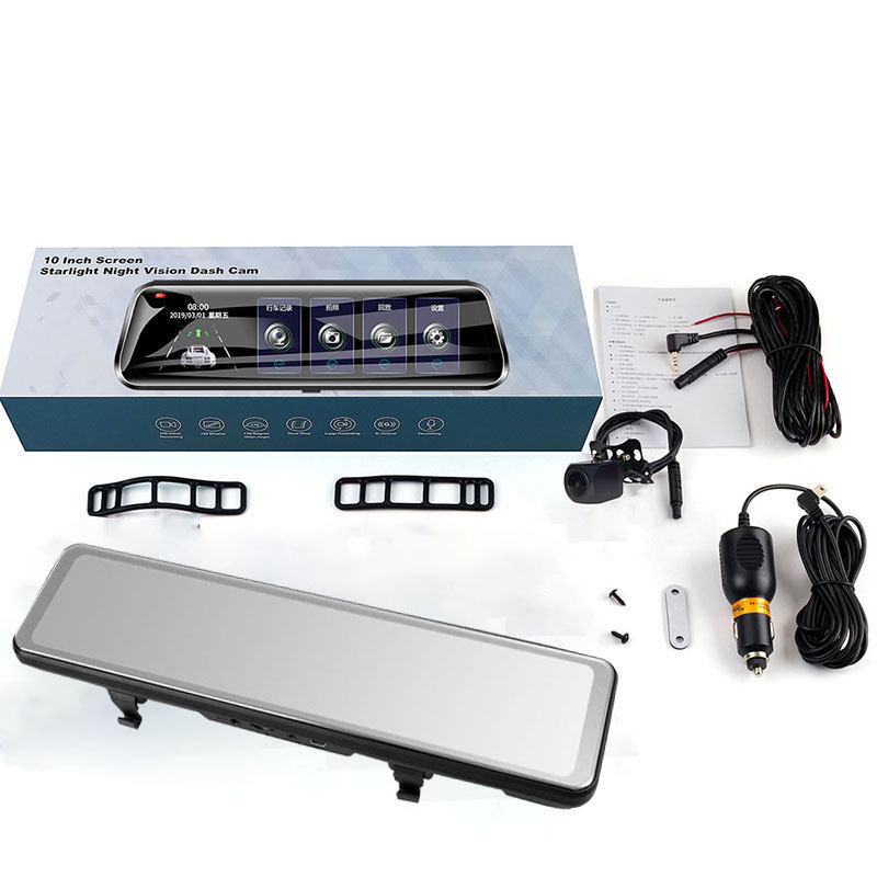12インチフルタッチスクリーンのドライブレコーダー高精細星光夜視2kストリーミング前後のダブルオーディオ記録計