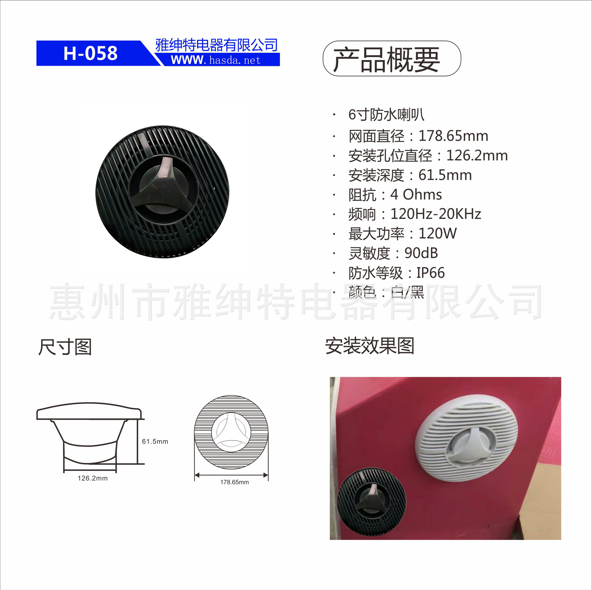 Yacht Waterproof Audio Speakers, Off-Road Vehicles, Beach Motorcycles, Rvs, Outdoor Waterproof Mp3 Player Set