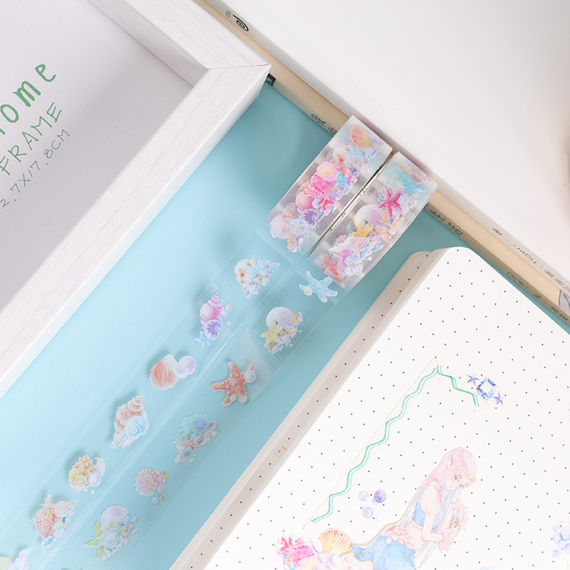 59g Weight Washi Tape Stationery Type 5 PCS/Package Quantity School Occasion PET Material Butterfly, Daisy Pattern Cute Style 5 PCS/Package Butterfly Daisy School PET Cute Washi Tape 19