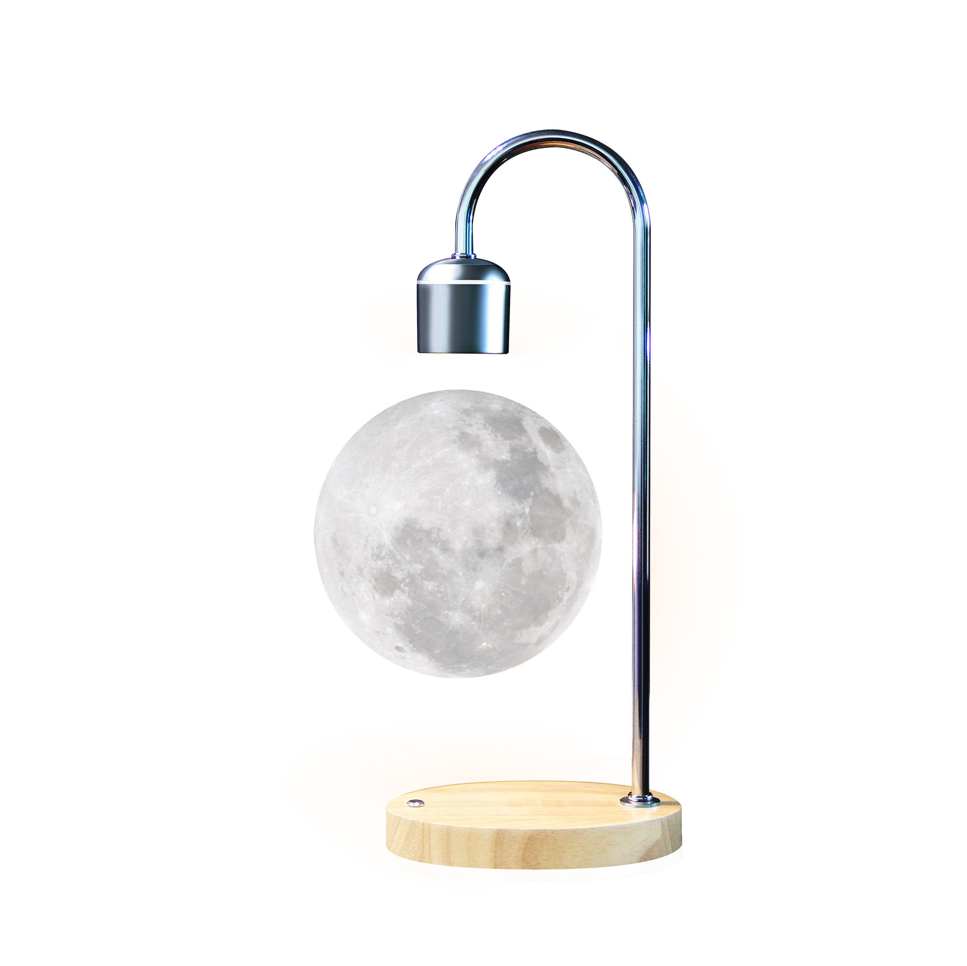 Lámpara De Luna suspendida 3D impresión integrada sin fisuras creativa suspensión magnética lámpara de mesa de Luna decoración del hogar LED luz de la noche