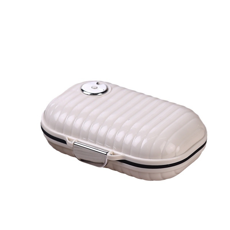 Pastillero portátil personalizado, caja de almacenamiento de joyería, mini caja de embalaje portátil, pastillero de 7 días con tapa