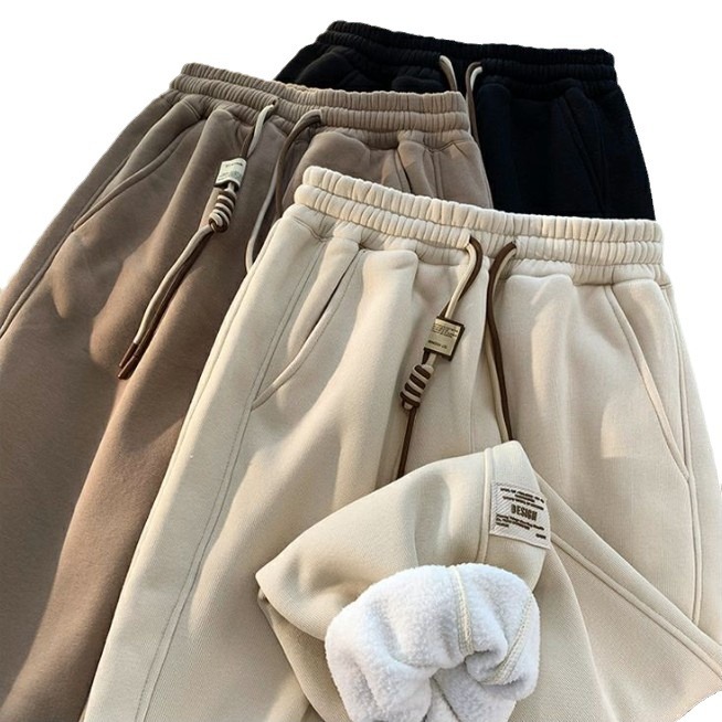 Pantalones de mm gordos para mujer 2023 más terciopelo grueso, pies sueltos, cintura elástica, deportes, pantalones harem casuales delgados, talla grande image 6