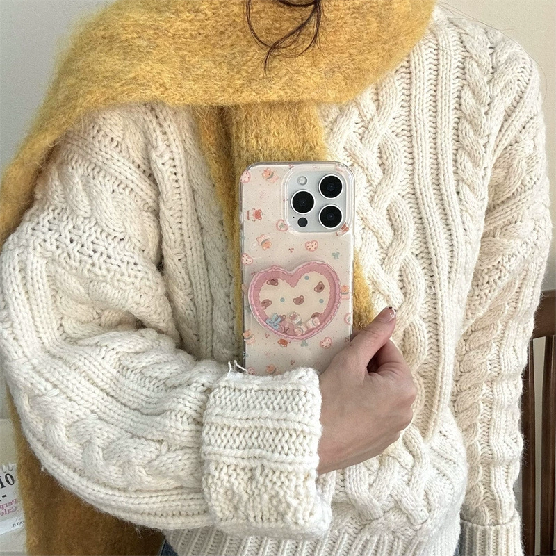 Apple, совместимый iPhone 15, чехол для телефона, трубка, с маленькими мишками, iphone, 15promax, 14