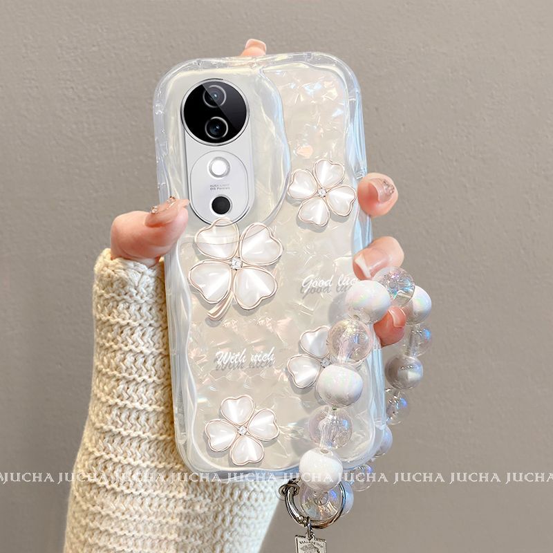 Suitable for vivos19pro phone case all-inclusive anti-drop VIVOs18 design feeling 17 new 16 personality four-leaf clover