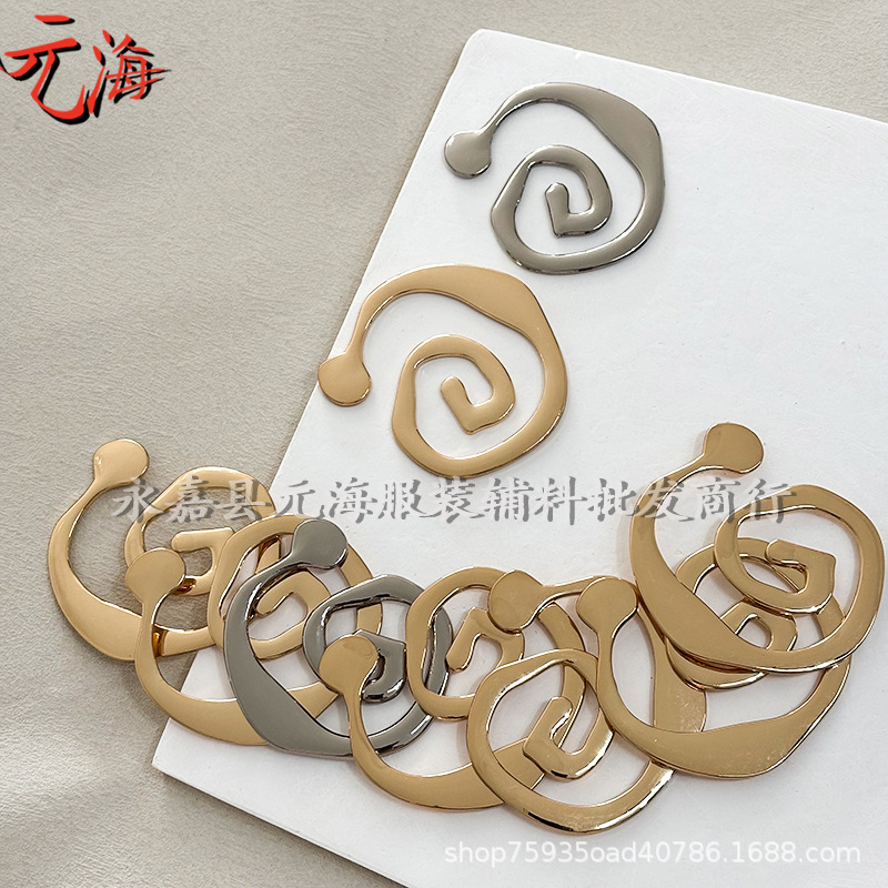 Nuevo botón de aleación de metal de pecho de moda ropa interior de baño botones de decoración de forma irregular accesorios de aleación