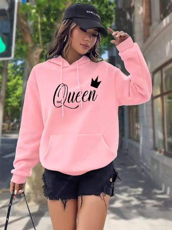Women's Hooded Sweatshirt Fashion Aesthetic Streetwear Y2K Clothing Women's Pullover Hooded Top