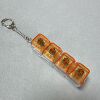 Four-key transparent shell-pc dark orange transparent
