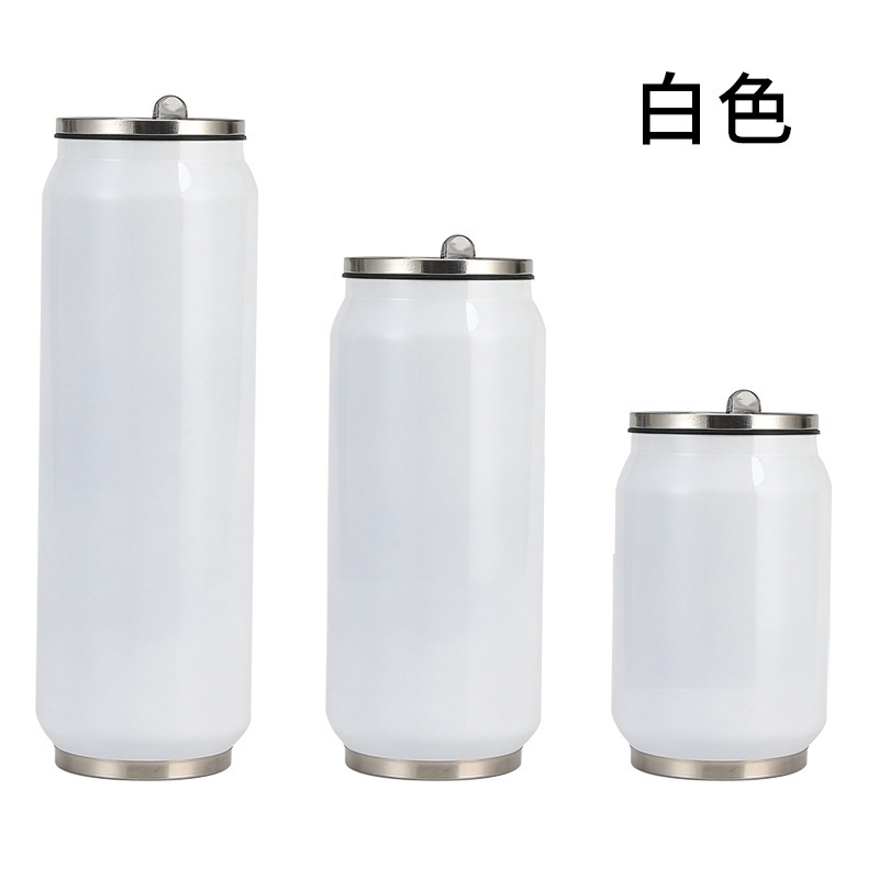 Sublimación térmica creativa de acero inoxidable aislamiento de alta capacidad lata de cola taza de agua de paja de estudiantes taza de regalo personalizada