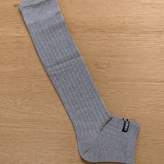 Zhuji women's summer thin half-socks, breathable ribbed stacked socks, fashionable fabric label calf socks for runway shows