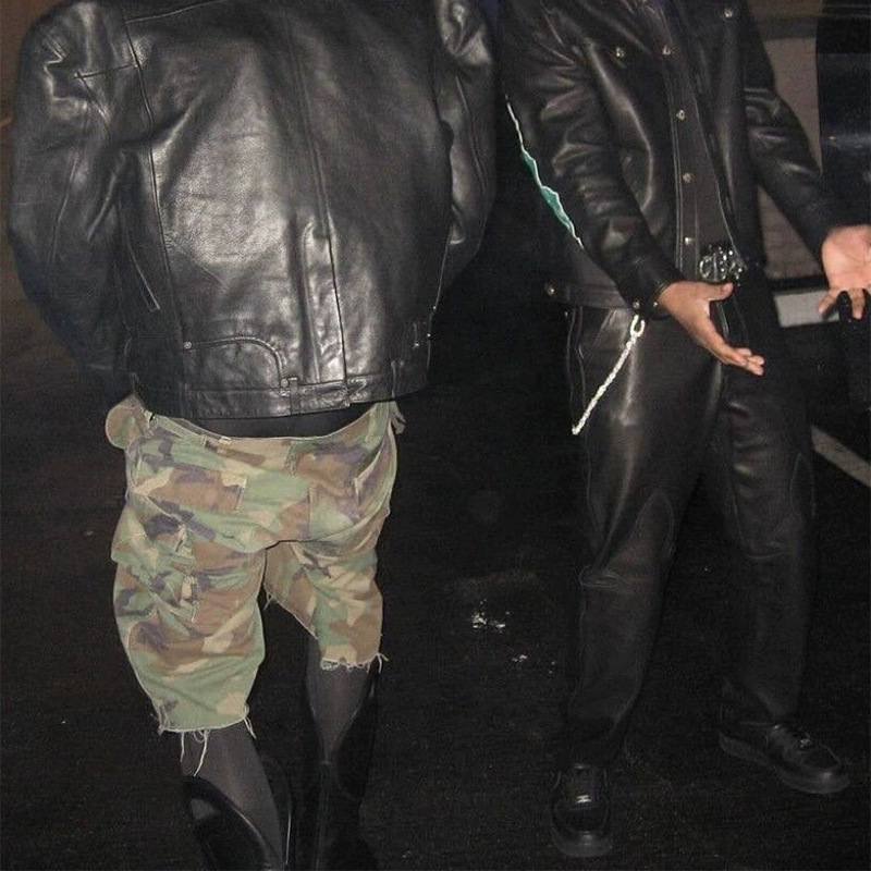 Americano FAR.ARCHIVE Vintage Vintage camuflaje multibolsillo hombre suelto de ocho puntos casual