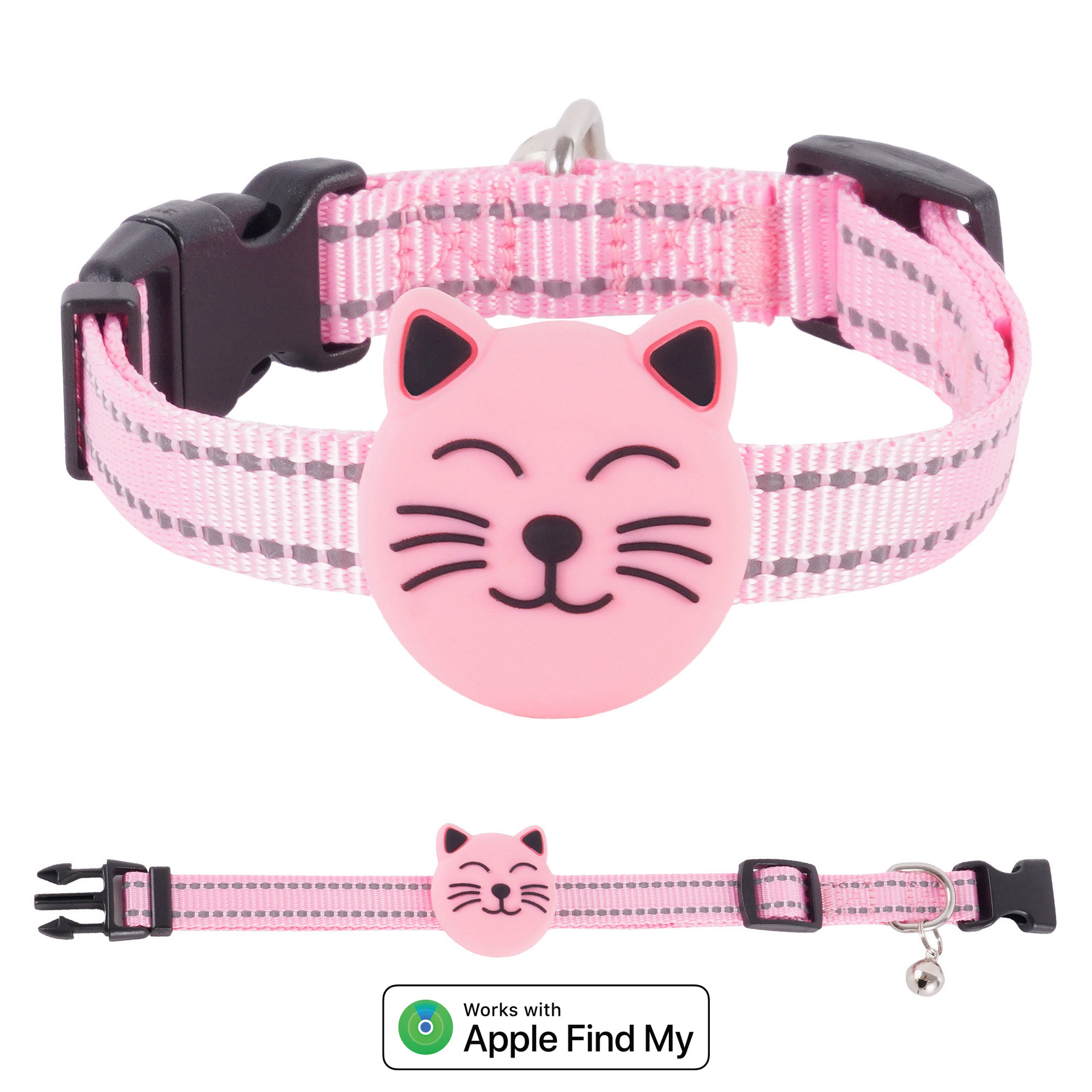F22 Apple locator + collar pink
