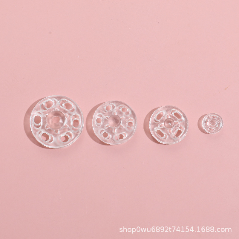 Transparent plastic hidden button baby buckle clothes hidden buckle female buckle accessories invisible small size anti-exposure button