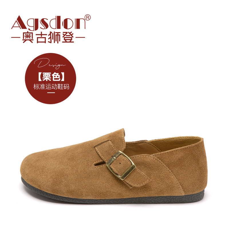 Zapatos Birkenstock Augu Shiden para Mujer, Otoño 2025, Nuevo Estilo Retro de Moda, Mocasines Sin Cordones de Suela Suave, Estilo Moderno