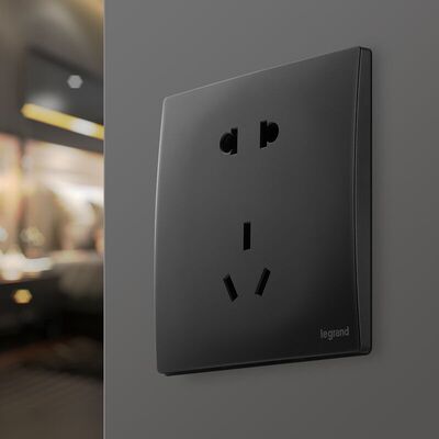 Rog Lawi Night Night Black Switch панель Welai Black Five -Hole Две три заглушки Wall House 86 Тип 86