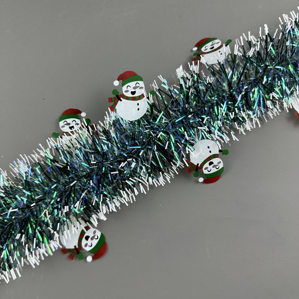 Nuevas líneas de color de Navidad transfronterizas Papá Noel calcetines de Navidad muñeco de nieve decoración de color de 2 metros