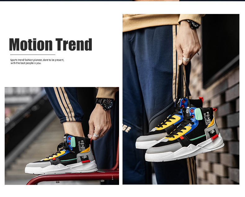 Sneakers alte Scarpe da uomo Inverno Nuova primavera e autunno Traspirante Casual Versatile Plus Velluto Cotone Sport Alla moda_voghion.com