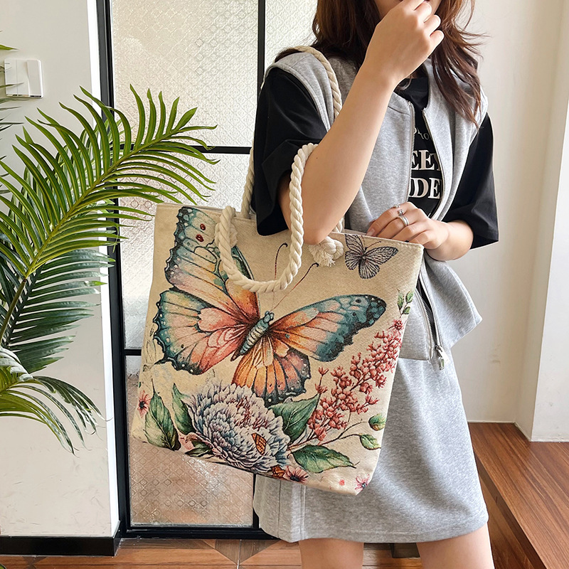 double-sided ethnic shopping bag