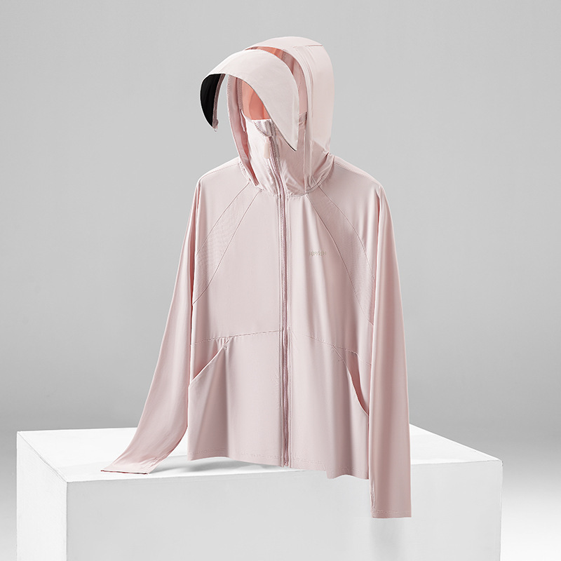 Chal de hielo de verano ropa de protección solar de hielo mujer capuzada piel tipo ropa de tela de mujer chaqueta de bicicleta al aire libre