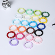 彩色烤漆弹簧圈圆扣20mm合金饰品开口圈diy包包饰品扣配件批发