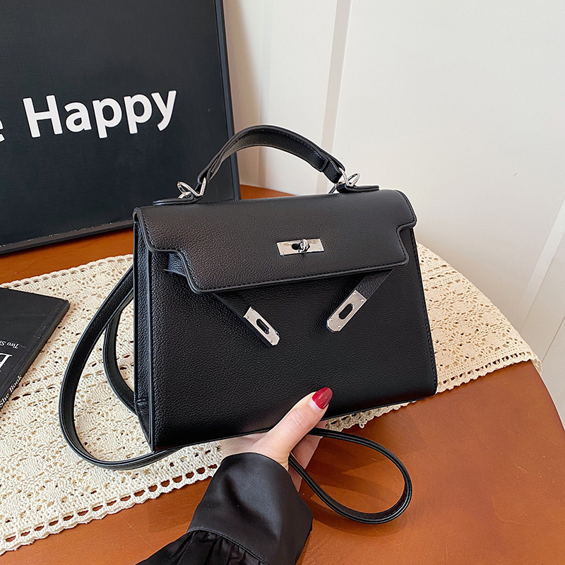 Cross-Border Popular Style Small Handbag Fashion Kelly Bag New Retro High-End Crossbody Shoulder Small Square Bag