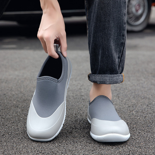 New style rain boots, short shaft, men's adult waterproof shoes, rain boots, non-slip and wear-resistant rubber shoes, kitchen water boots 25253