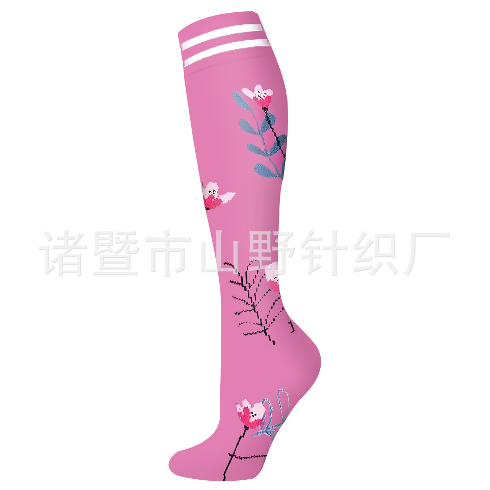 Calcetines Largos de Compresión Deportivos 200N de Nailon, Respirable y Absorción del Sudor, para Correr image 190