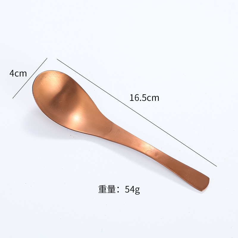 304ステンレススプーン幼稚園スプーン韓国式スプーン金色スープスプーン児童スプーントランペット創意レストランスプーン|undefined