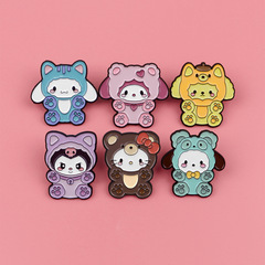 兔子貓咪卡通胸針徽章服裝背包飾品配飾別針合金胸章外貿批發