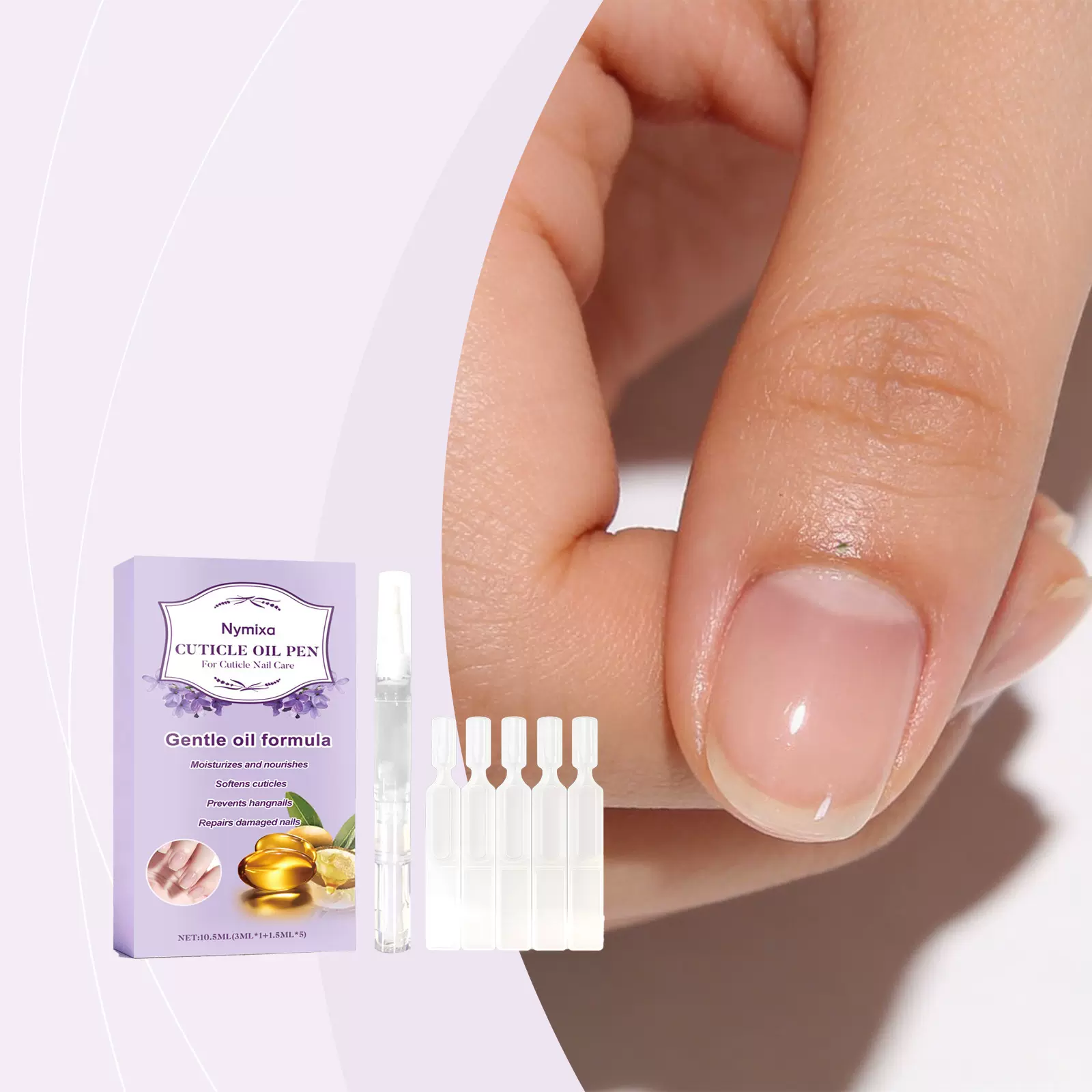 Nymixa角质层护理油笔套装温和配方保湿呵护甲缘日常便捷护理工具