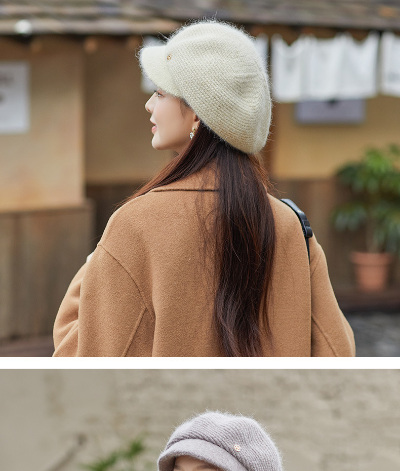 Gestrickte Damen Schiebermütze Mit Ohrenschutz Und Samtfutter_voghion.com