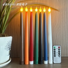 クロスボーダーリモコンカラーロングポールシミュレーションキャンドルLEDロングポールキャンドルテーパー電子キャンドルデコレーションクリスマスキャンドル