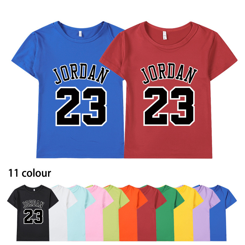 Amazon Basketball Jordan 23 Pattern Printed Children's Wear Summer New Boys and Girls Crewneck Short-sleeved T-shirt 623 Amazon Basketball Jordan 23 Pattern Printed Children's Wear Summer New Boys and Girls Crewneck Short-sleeved T-shirt 623