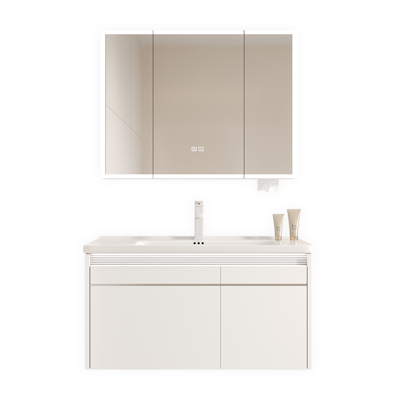 gabinete de baño cerámico para lavarse las manos y lavarse el lavabo del baño combinado con robot de barrido de suelo de la estación base