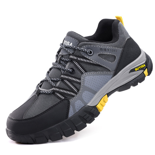 Insulated labor protection shoes for men, anti-smash and anti-puncture plastic toe caps 10KV electrician shoes, comfortable soft sole work shoes wholesale