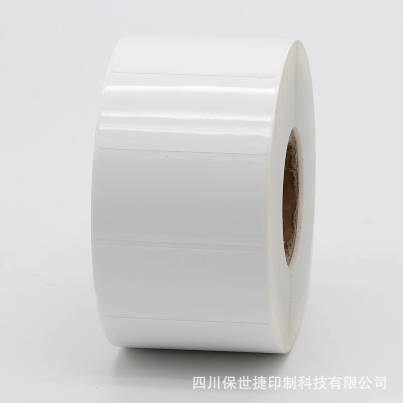 밝은 흰색 PET 방수 스티커, 고온 내열성 및 찢어짐 방지 고정 자산 라벨, 산업 제품, 가전 제품 액세서리, 자체 접착