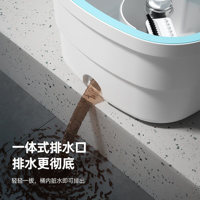 Nuevo trapeador giratorio, cubo de separación de limpieza doméstica, lavado a mano gratis