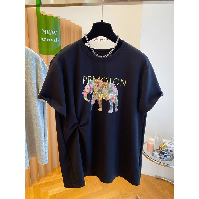プラスサイズ 120kg 韓国ツイストデザイングレースリットコットン Tシャツレディース半袖夏ルーズラウンドネックトップ|undefined