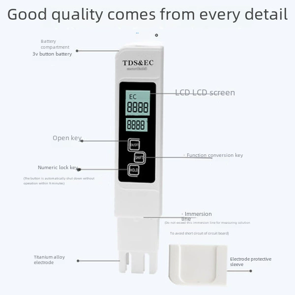 [Douyin hot sale] TDS water quality detection pen test pen tap water water purifier drinking water monitoring