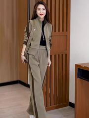 2025春秋季新款运动休闲套装女洋气减龄百搭韩版卫衣跑步服两件套